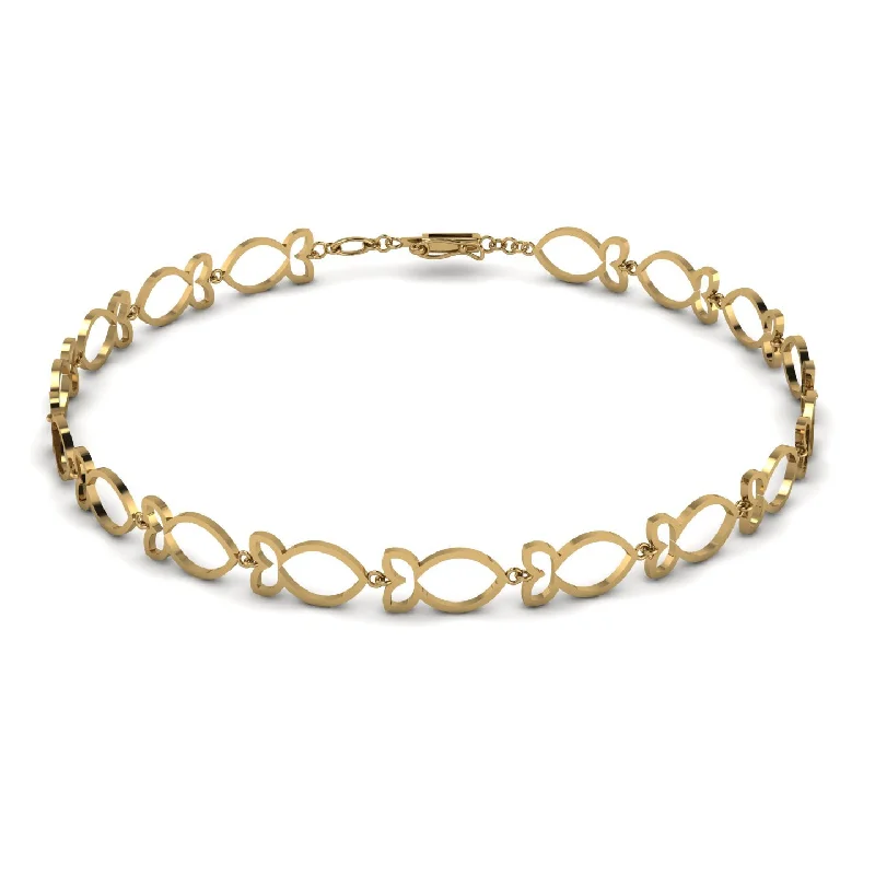 Designer Gemstone Tennis Bracelets-Fish Gold Bracelet - Erika No. 1