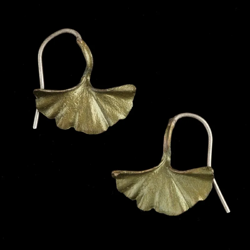 Statement Earrings-Ginkgo Earrings - Single Leaf