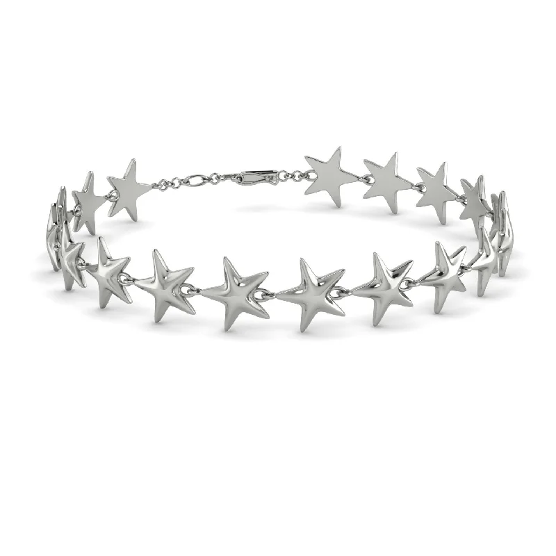 Custom Silver Tennis Bracelets-Star Gold Bracelet - Sariah No. 3